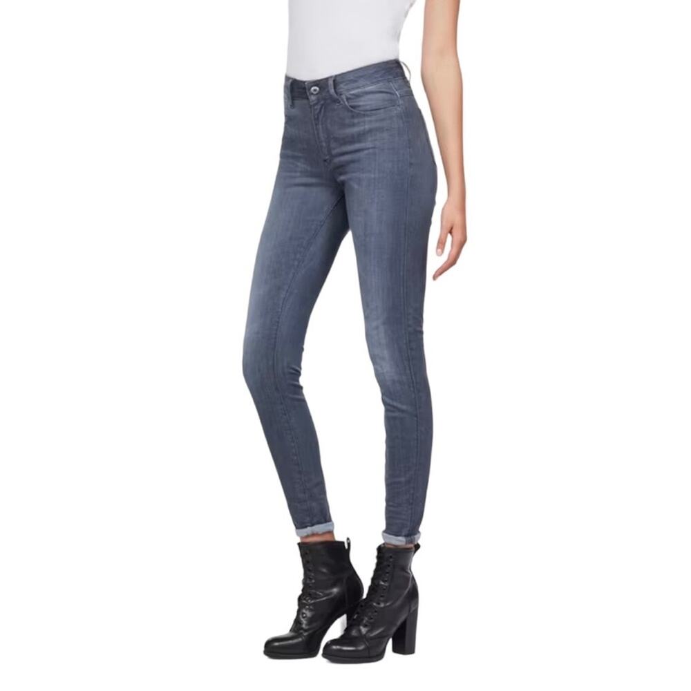G-STAR SHAPE High Waist Super Skinny Gray Jeans Women’s Size 25